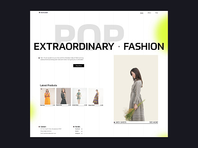 Pop Fashion chic clothing clothing brand design fashion landing landing page design landingpage ui