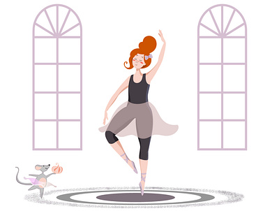 Ballet ballet design illustration mouse sweet vector