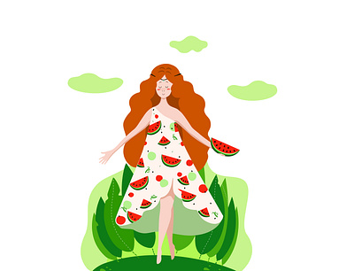 watermelon decorative design graphic design illustration vector арбуз
