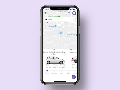 Car Rental App app design flat minimal ui ux