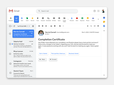 Gmail Redesign Concept