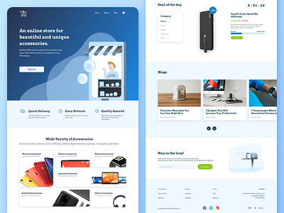 Landing Page above the fold design ecommerce illustration illustrator landing page minimal store ui ux web web design website