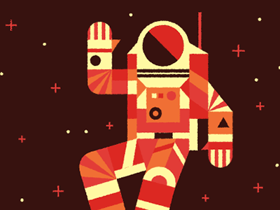 Hello Facebook Friends astronaut facebook happy hello hi illustration space stars waving