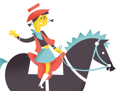 Little Cowgirl character cowgirl girl horse illustration little girl western