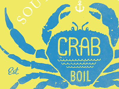 Crab Boil Festival anchor crab crab boil festival nautical ocean south t shirt