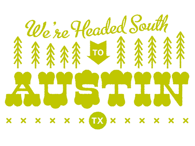 Moving to Austin austin design illustration moving south texas trees