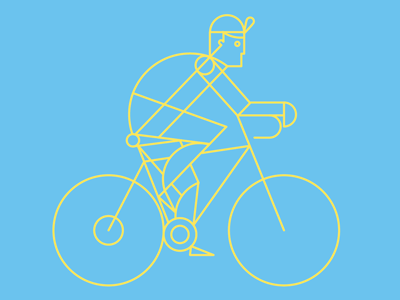 Line Biker bicycle bike illustration line rider