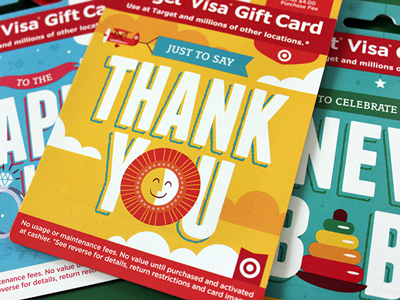 Target Visa Gift Card design gift card illustration packaging sun target visa