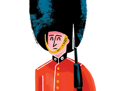 Queen's Guard character character design england guard gun hat illustration uniform