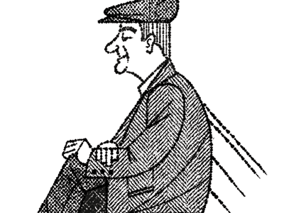 Boston Old Man character drawing illustration ink man old man pen sitting textures