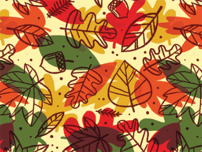Fall Pattern acorn fall illustration leaves pattern