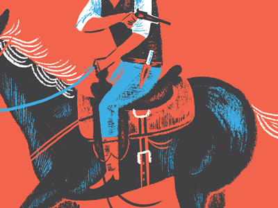 Hell On Wheels character cowboy fan art gun hell on wheels horse illustration
