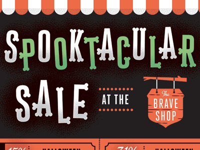 Spooktacular Dribbble halloween illustration lettering october print sale shop