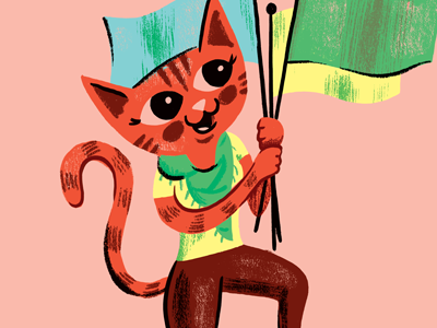 HOW Design Competition Cat awards cat character design flags