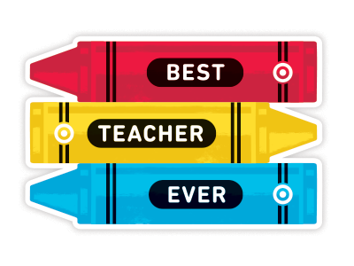 Best Teacher Ever Target Gift Card crayons gift card illustration school target teacher