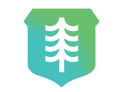 Brave Tree Logo brave the woods icon logo shield tree