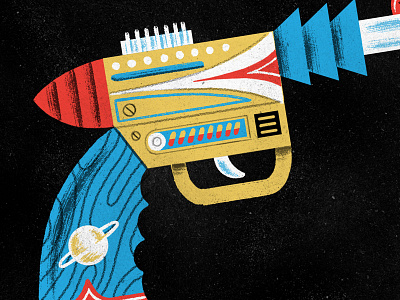 SpaceRanger Pistol brushes gun illustration photoshop pistol retro space weapon