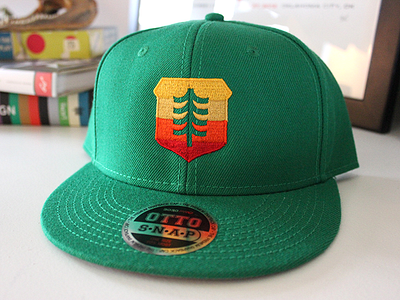 Brave Shield Baseball Hat - Sunrise Edition badge baseball cap embroidered gradient hat icon logo shield