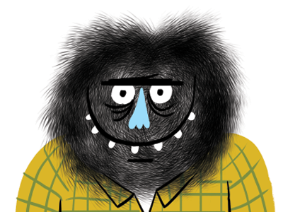 Morning Me character flannel furry hairy illustration monster
