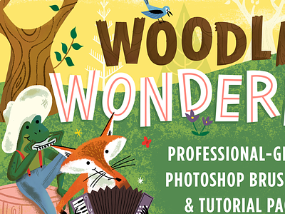 Woodland Wonderland Countdown books brushes characters forest fox frog illustration lettering woods
