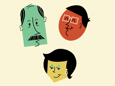 Character Icons cartoon illustration modern people