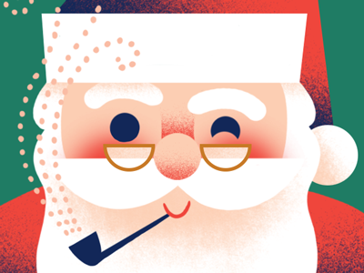 Santa Closeup character christmas illustration santa santa clause textures