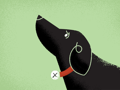 Keeva christmas design dog illustration trouble
