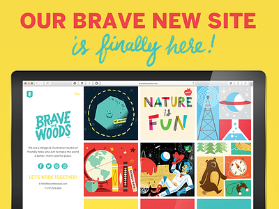Our Brave New Site branding design illustration portfolio webdesign website