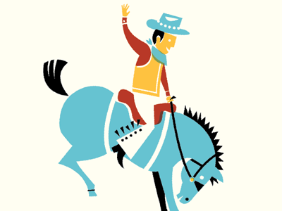 Bronco bronco cowboy design horse illustration rodeo vintage western