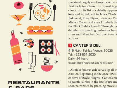 Food Icons bars food icons illustration layout map mid century restaurants retro vintage