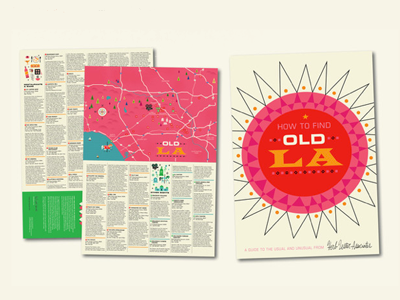 Herb Lester Map california city design guide illustration la layout map mid century modern