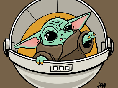 Baby Yoda baby yoda character disney illustration ipadproart mandalorian procreate star wars