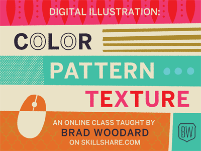 Skillshare Course class color design illustration online course pattern skillshare teach texture