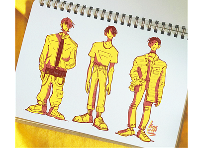 b yellow carachter caracter caracter design character character design characterdesign design illustration mockup yellow