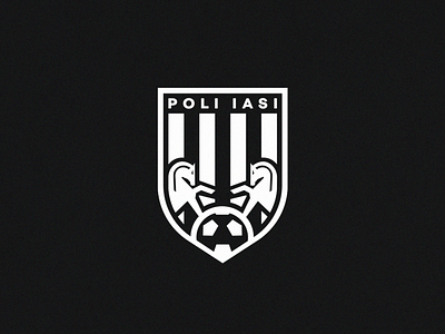 Politehnica Iasi (Football Club) art black branding design flat football football club footballer grid horse logo logodesign rebranding romania soccer soccer logo team vector