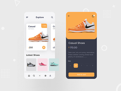Shoes App app app design application branding cart color design e commerce ios marketing minimal product runing shoes shoe shoe design shoes app shoes store ui uiux