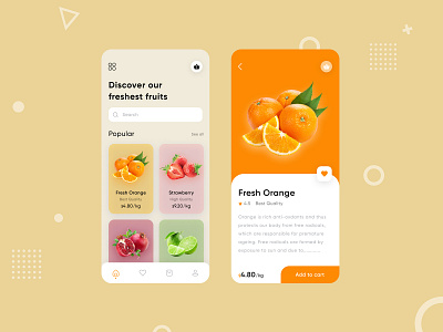 Fruit App Design app design ecommerce ecommerce app food app food delivery food design fruit fruit app grocery app grocery store inspration ios app design minimal nutrition typagraphy ui design ux design