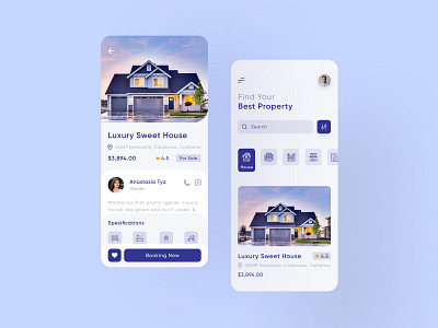 Real Estate Mobile App apartment apartment design app design booking building clean crm hotel house design minimalish mobile app property real estate agency realestate rent house sell rent social app ui design ux design