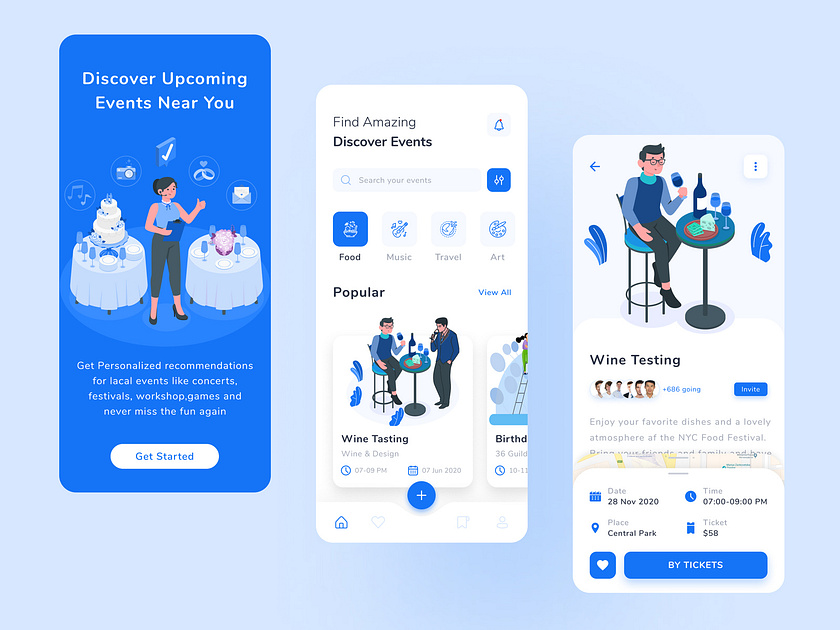 Event Discovery App by Shaharia Hossen on Dribbble