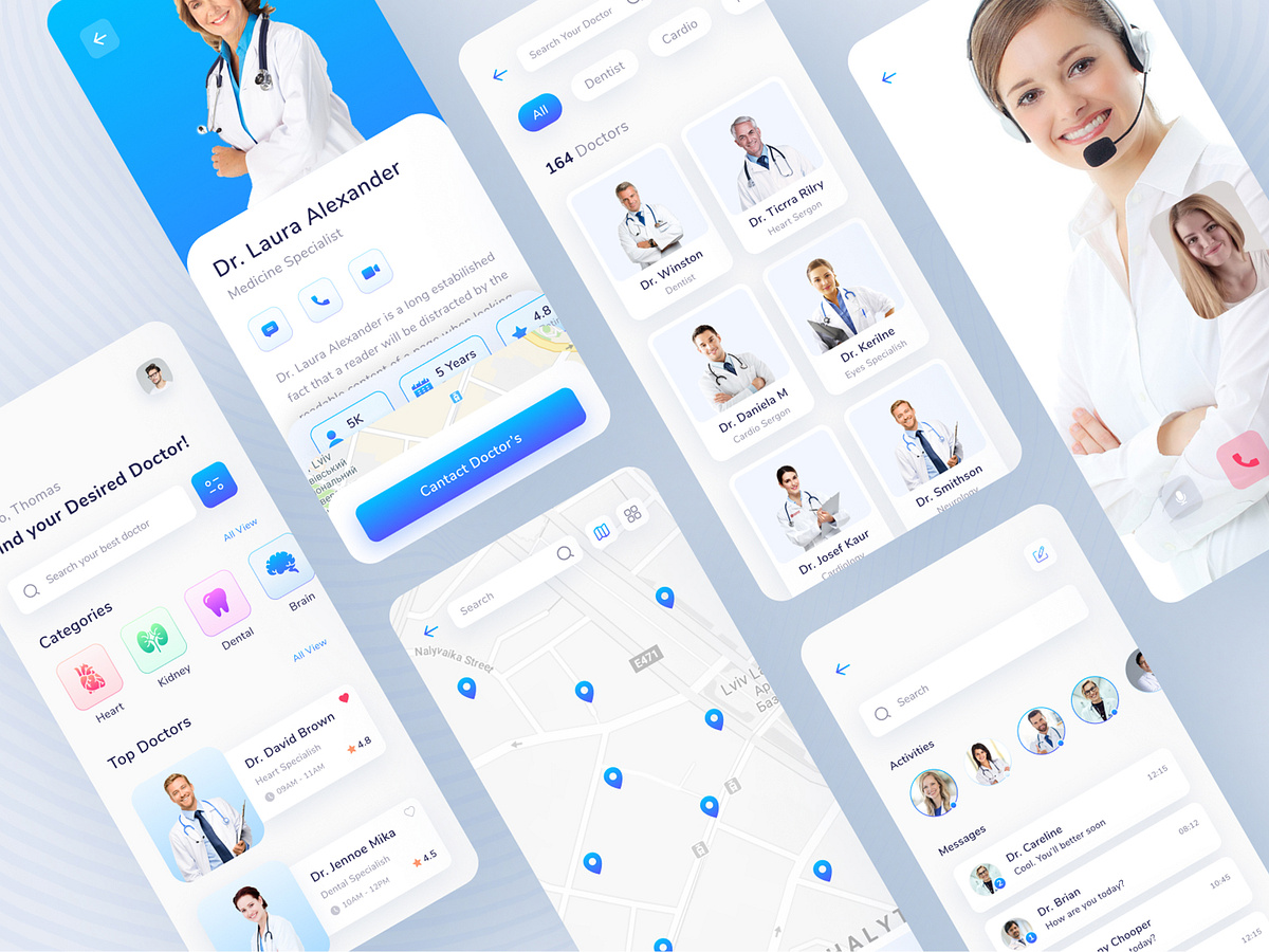 Doctor Consultation App Design by Shaharia Hossen on Dribbble