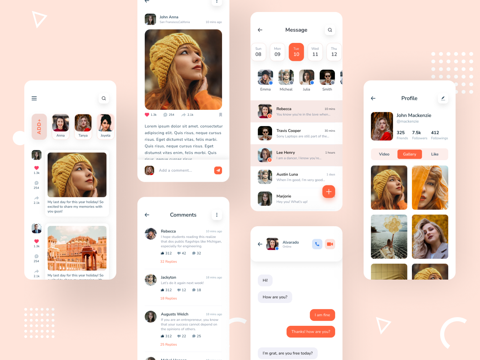 Social App Design by Shaharia Hossen on Dribbble