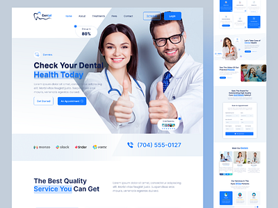 Dental Clinic Landing Page Design by Shaharia Hossen on Dribbble