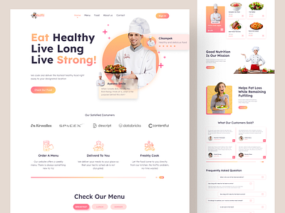 SiMi Food Cooking - Landing Page Design