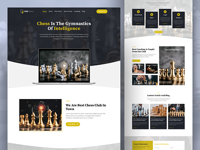 Chess Club Landing Page Design