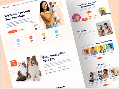 Pet Care Landing Page Design