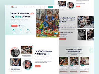 Givemo - Charity & Donation Landing Page Design
