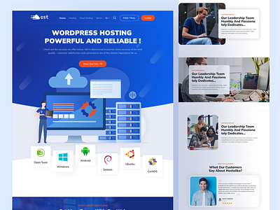 Hosting Website Design clean cloud cloud services domain home page hosted hosting hosting landing page hosting solution hosting website landing page minimal platfrom pricing server services uiux vps web hosting
