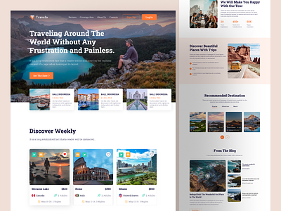 Travel Agency Landing Page Design