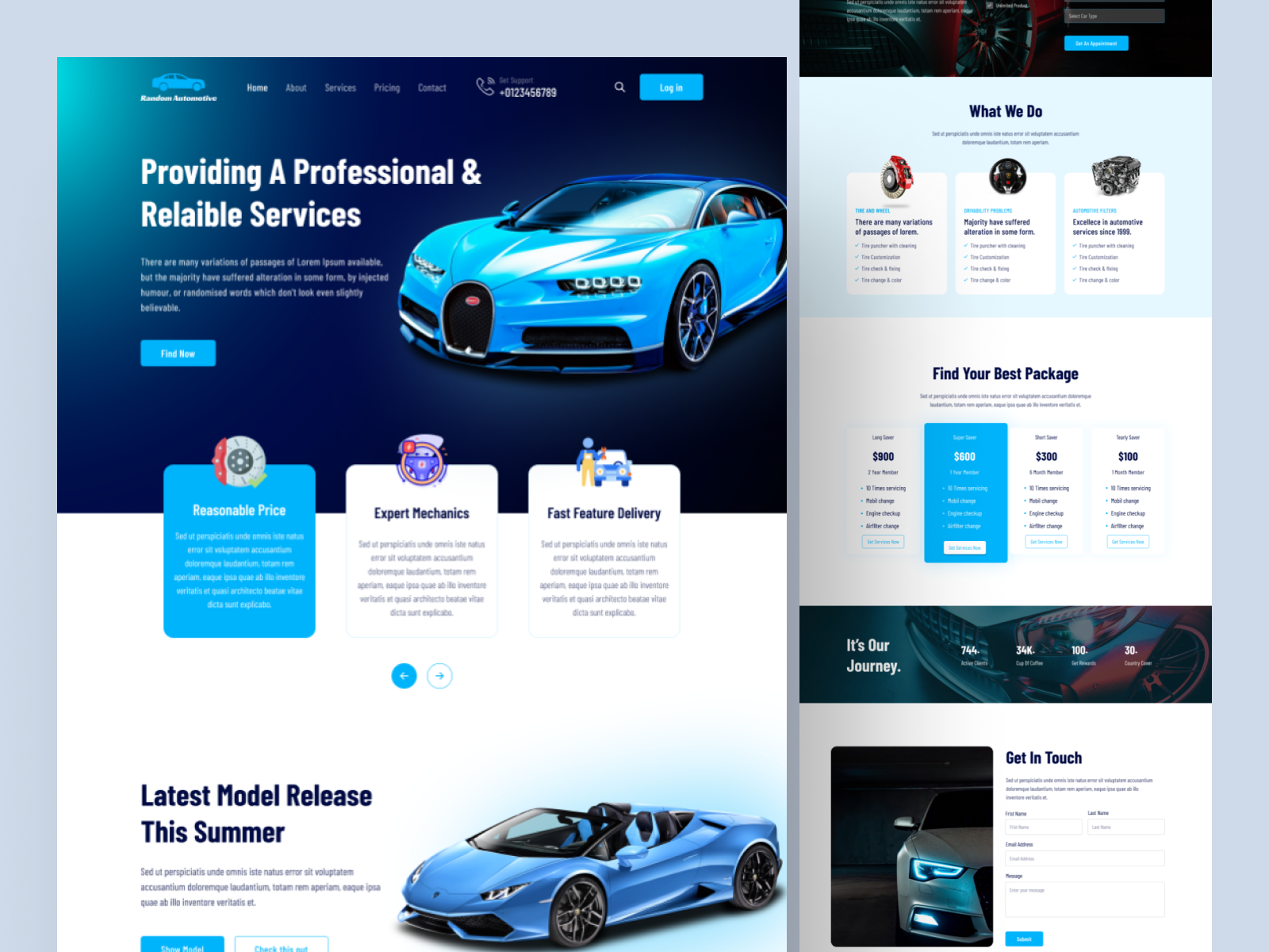 Sports Car Service Website Design By Shaharia Hossen On Dribbble