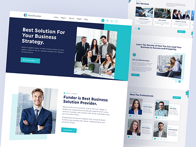 SimiFunder - Agency Website Design agency website branding business business website colorful company consultant creative design design studio digital agency home page landing page marketing angency minimal simifounder solution startup trending uiix web design